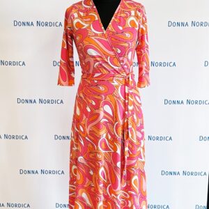 pink decor print dress