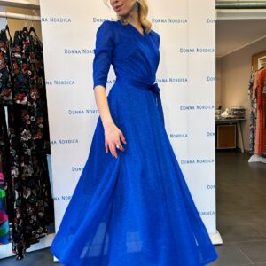 organza blue maxi dress
