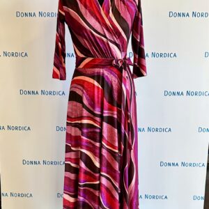 midi wrap dress pink aurora