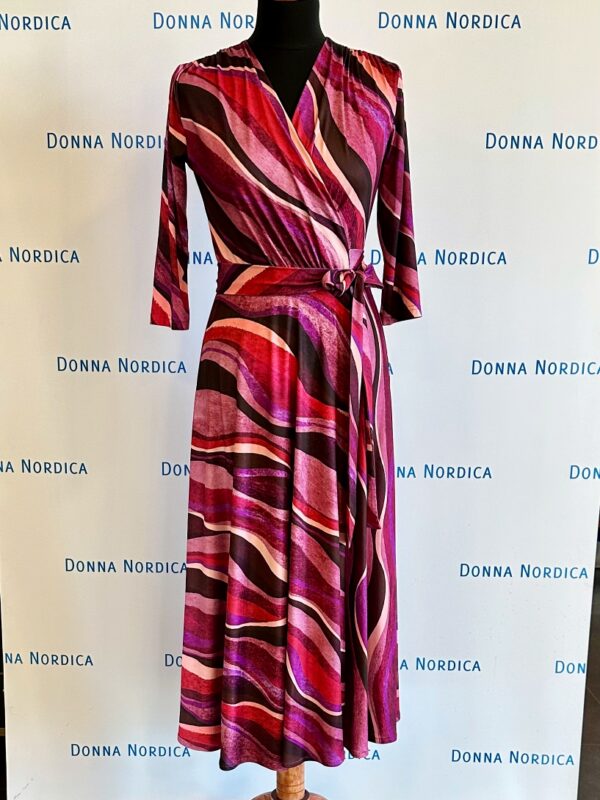 midi wrap dress pink aurora