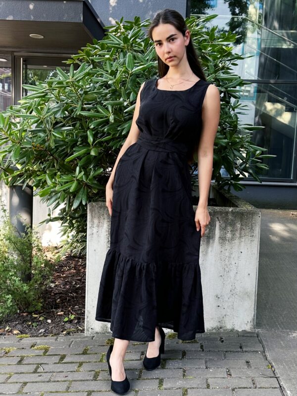 black linen dress