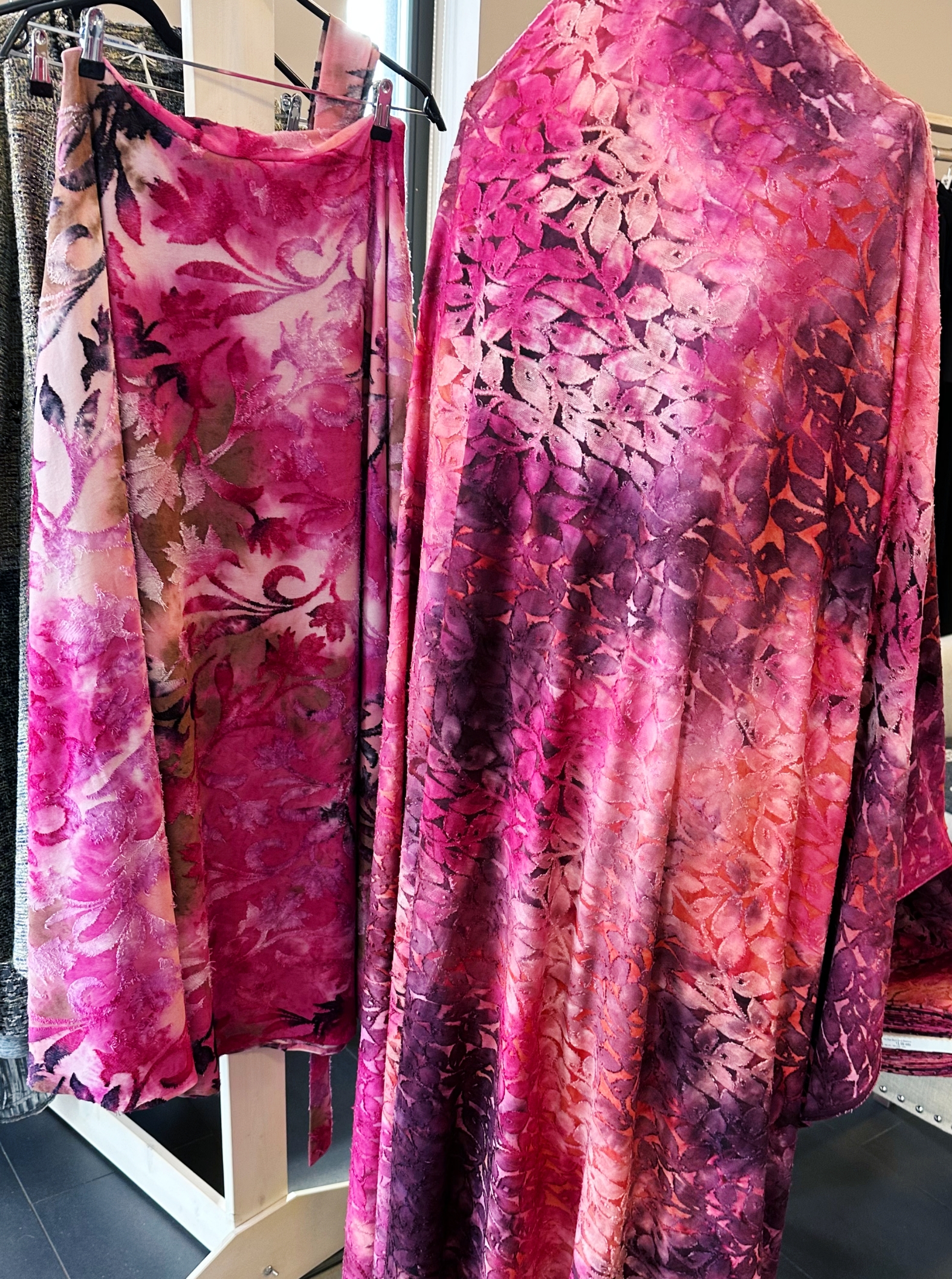 pink batik fabric